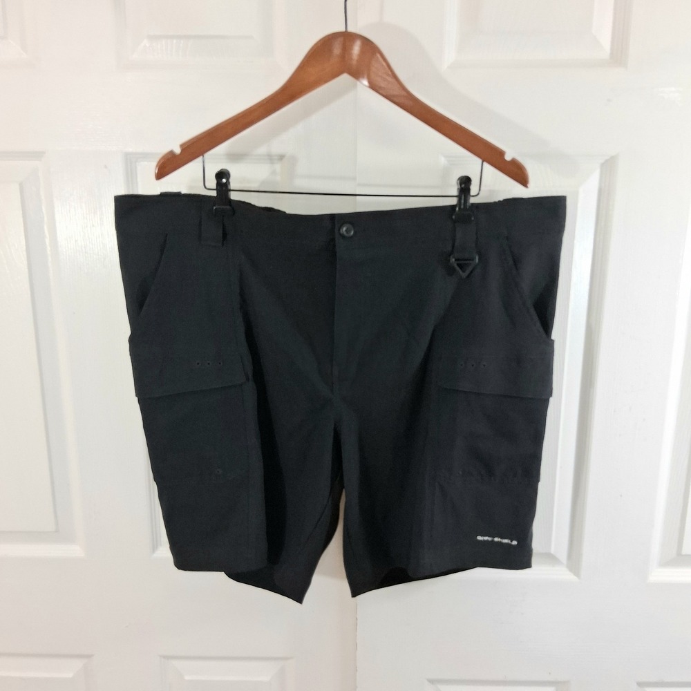Columbia PFG Fishing Cargo Shorts Men XXL Black EUC